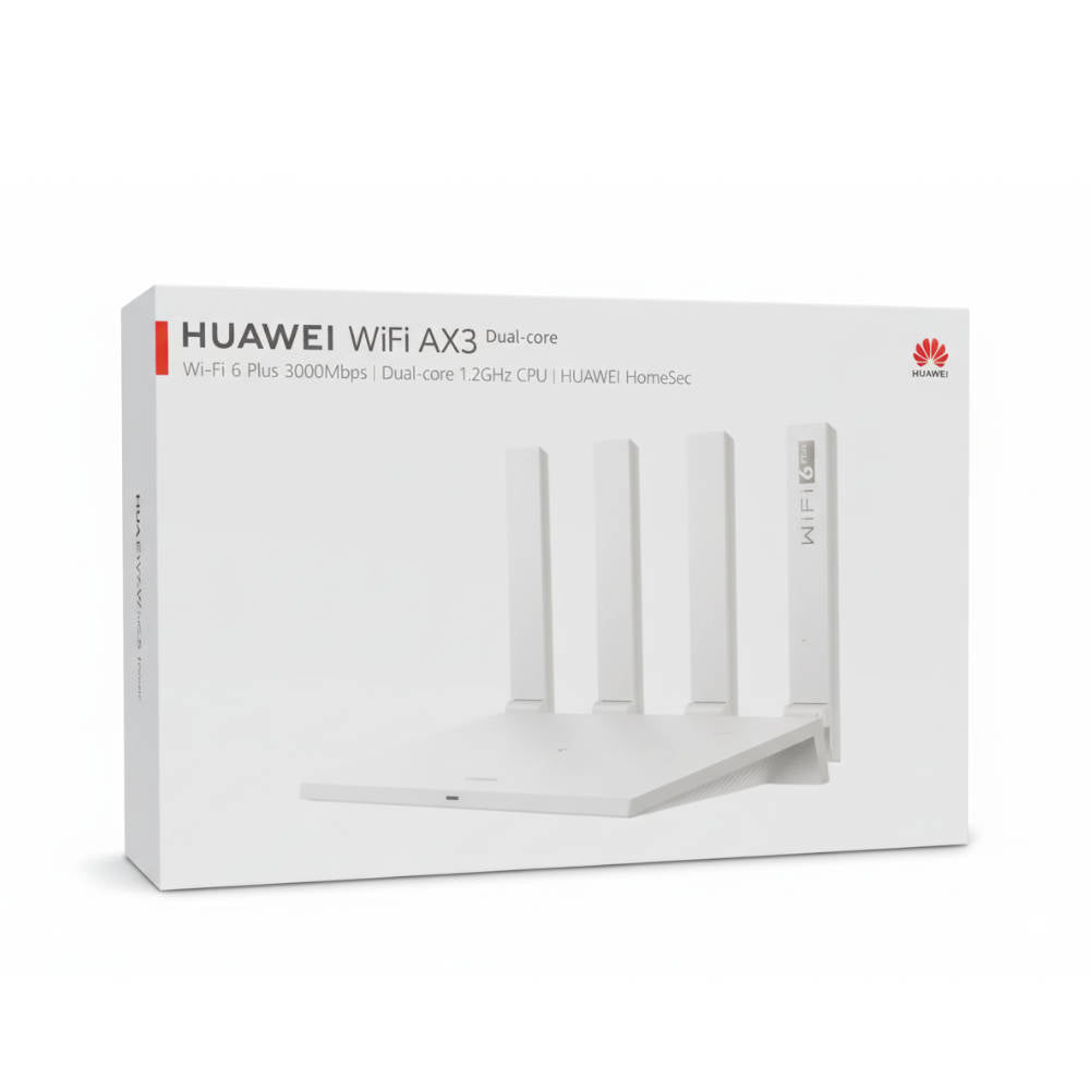 Roteador Huawei Wi-Fi 6 Plus AX3 WS7100 V2, Dual Core 3000Mbps, 802.11ax, Dual Band 2x2, MIMO 5GHz, 160MHz OFDMA MU-MIMO