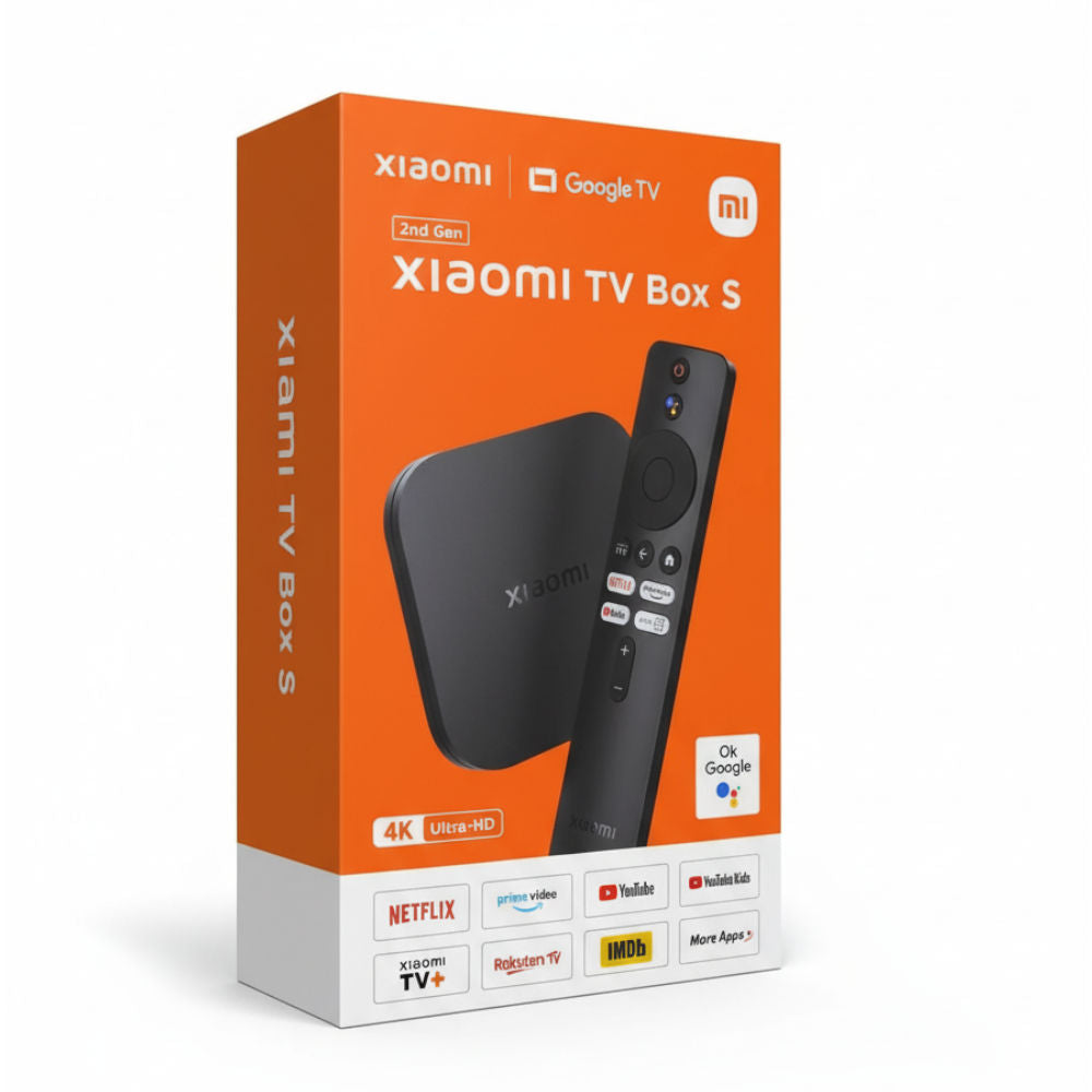 Xiaomi TV Box S 2ª Geração, 4K Ultra HD, HDR10+ Dolby Vision, Quad-Core 2GB RAM 8GB ROM, Bluetooth 5.2, HDMI 2.1, Preto