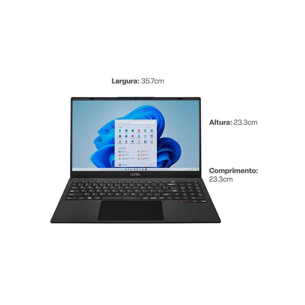 Notebook Ultra UB261 Celeron N4020C 4GB Ram,128GB de Armazenamento, EMMC Tela 15.6 Windows 11 Multilaser - Cinza