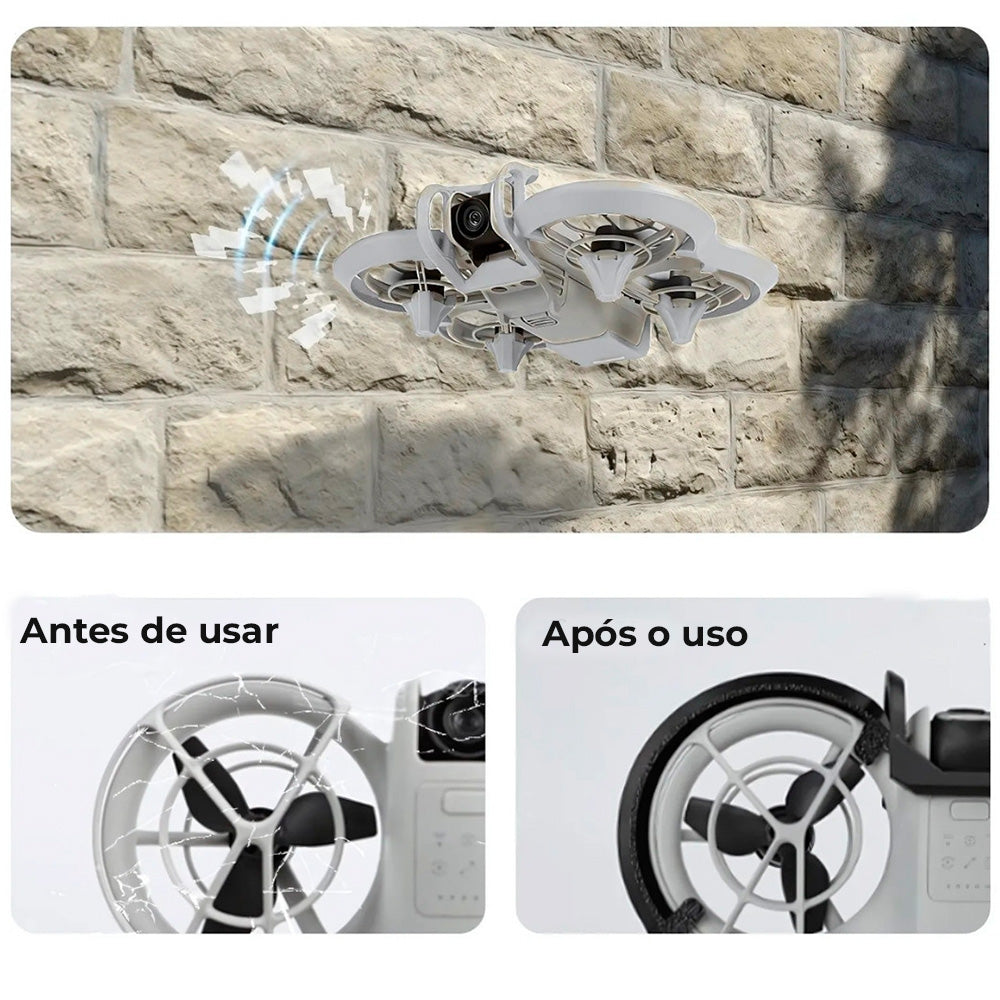 Kit de Proteção Para DJI Neo, 4 Em 1, Tripé, Hélice, Lente, Anti-Colisão - Cinza