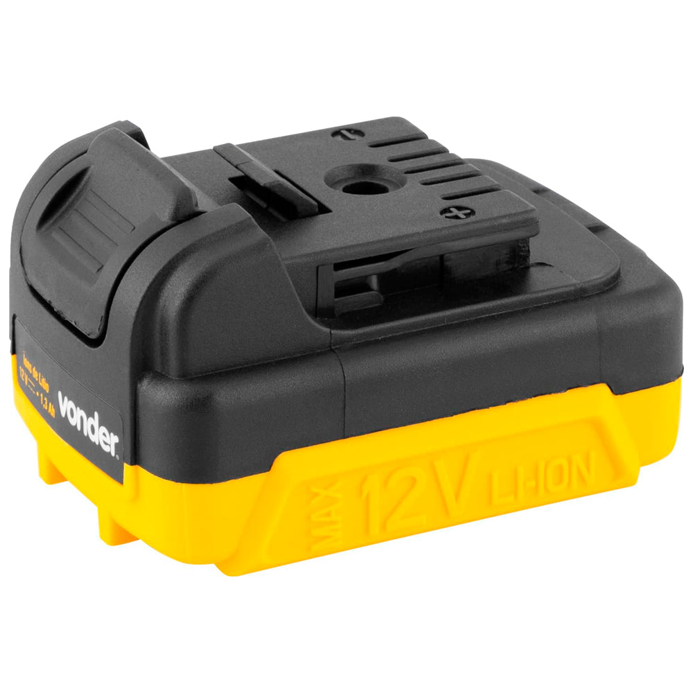 Parafusadeira Furadeira PFV120 a Bateria 12V de Li-Ion 3/8 Pol, Com Carregador Bivolt e Maleta, VONDER-6001100120