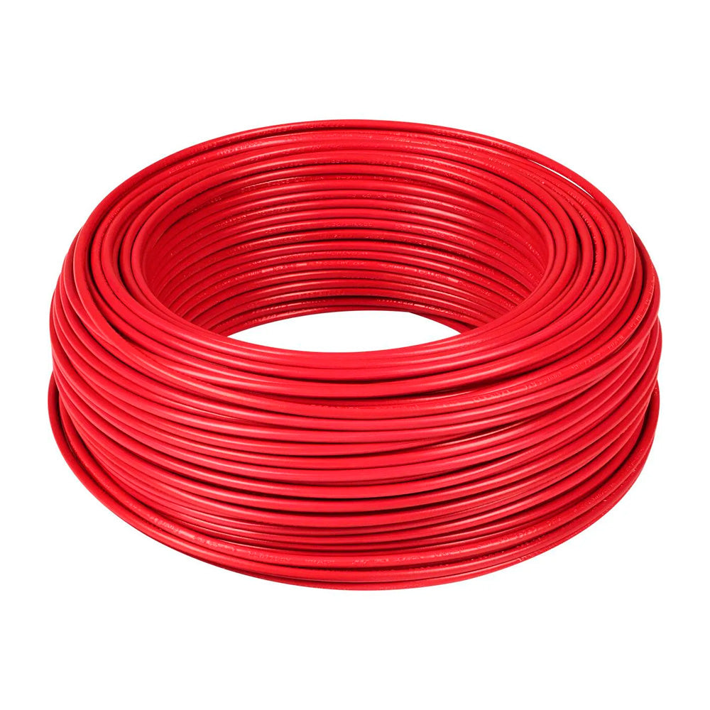 Rolo de 100 Metros, Cabo Flexível Fio Elétrico Megatron 6MM 750V - Vermelho