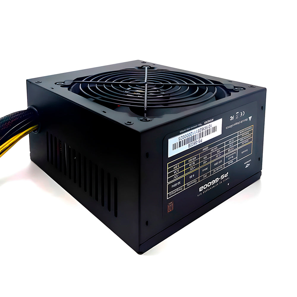 Fonte Gamer ATX 600W Real, PS-G600B, Selo 80 Plus Bronze, PFC Ativo, C3Tech