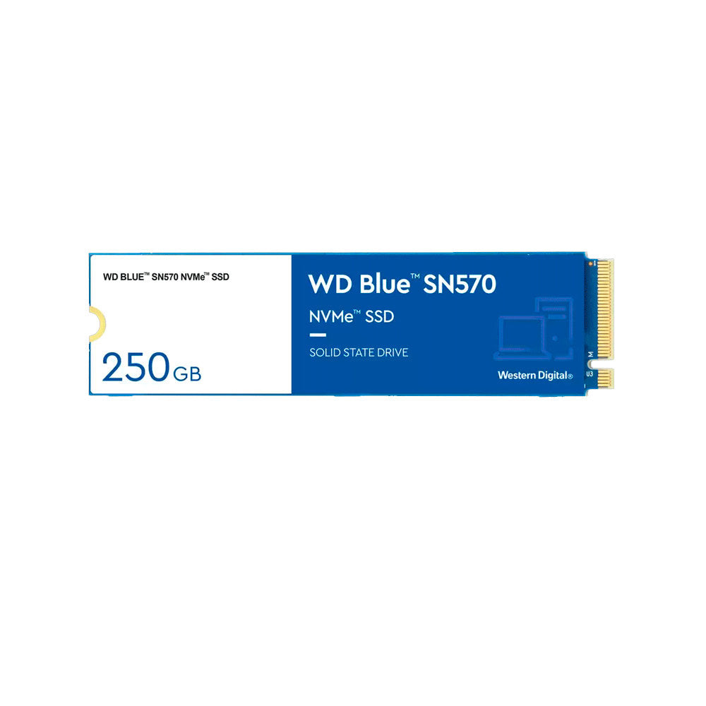 SSD M.2 NVMe SN570 WD Blue 250GB, Leitura 3300MB/s, Gravação 1200MB/s - WDS250G3B0C