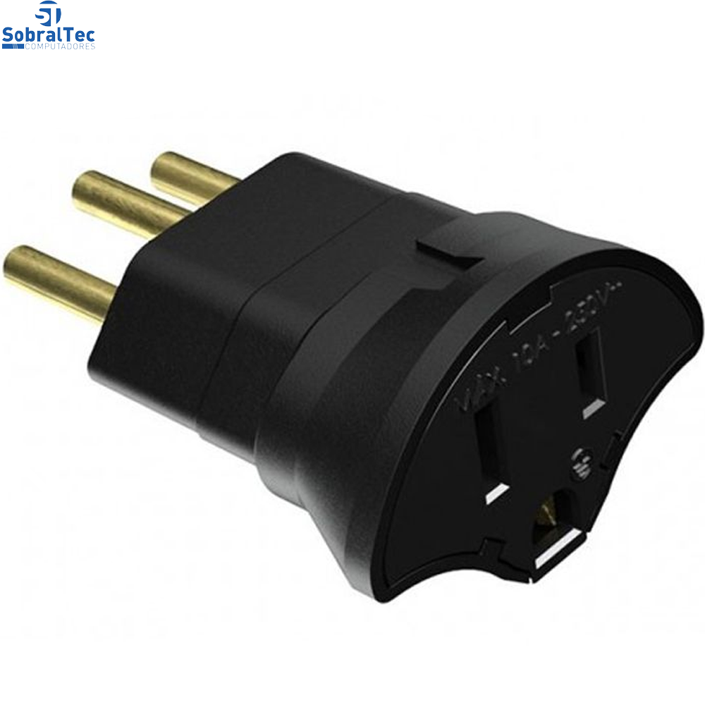 Adaptador Tripolar Para Tomada Padrão Novo Microsol