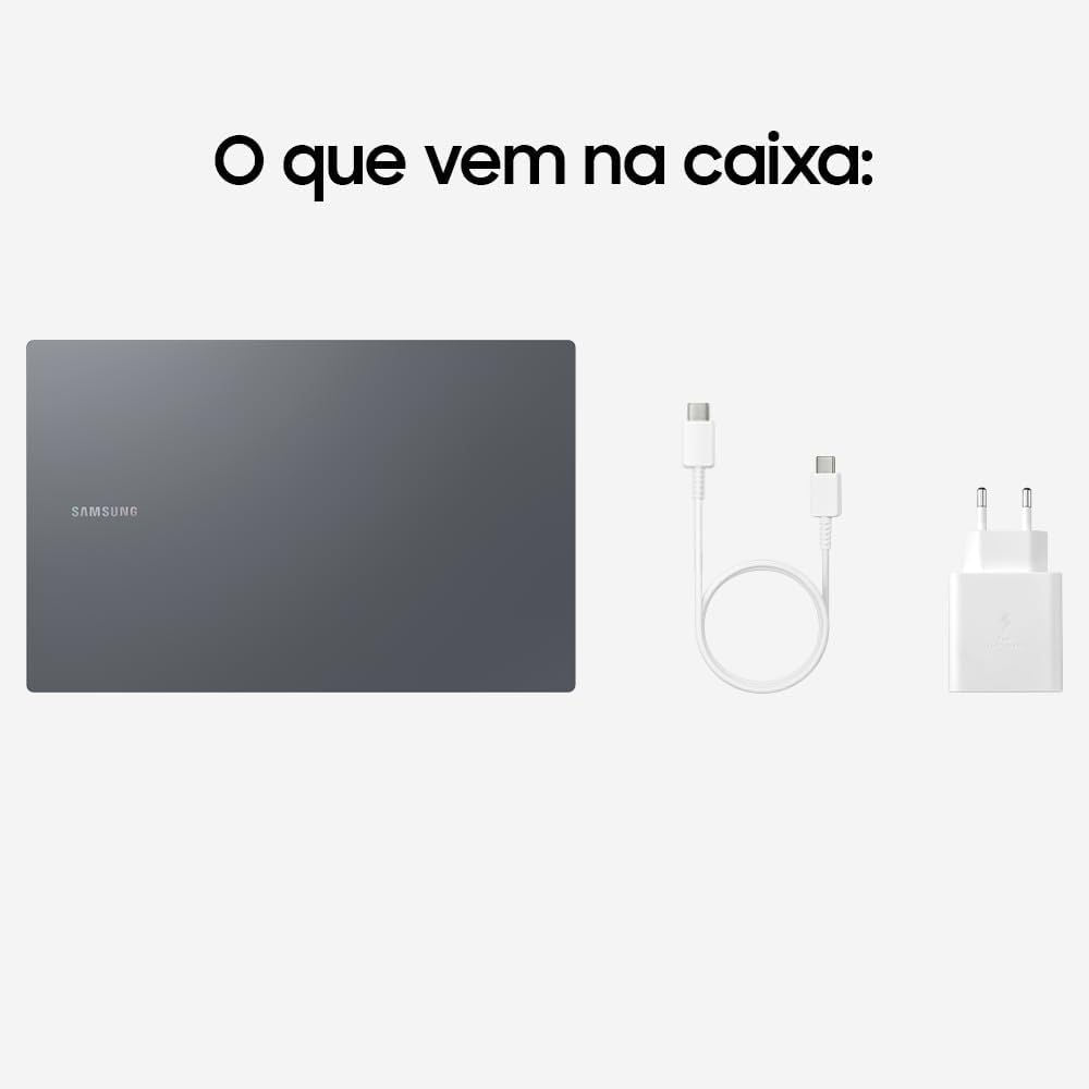 Notebook Samsung Galaxy Book4, Intel Core i5-1335U, 8GB RAM, 256GB SSD, Tela 15,6”, Windows 11, Grafite - NP750XGJ-KG4BR