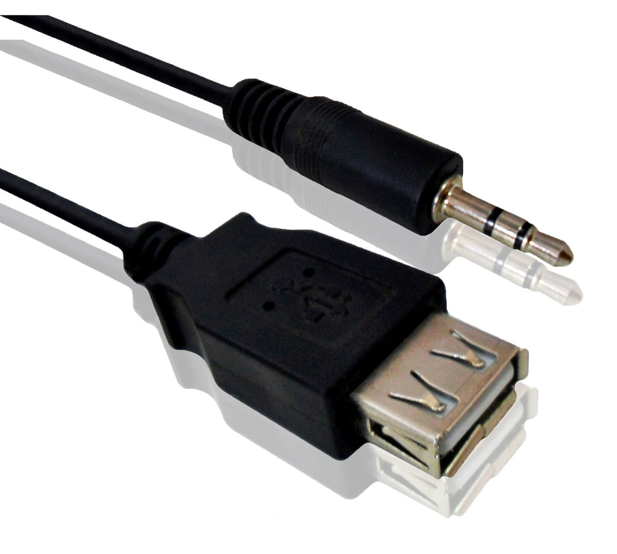 Cabo Adaptador P2 X USB Femea MP3 MP4 Auxiliar 15 CM