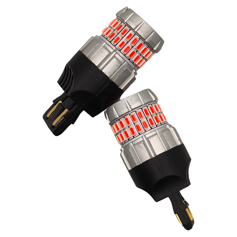 Kit Lâmpada LED CANbus, Para Lanterna Traseira do Carro, Soquete 7443, Luz Vermelha, Lupu Auto