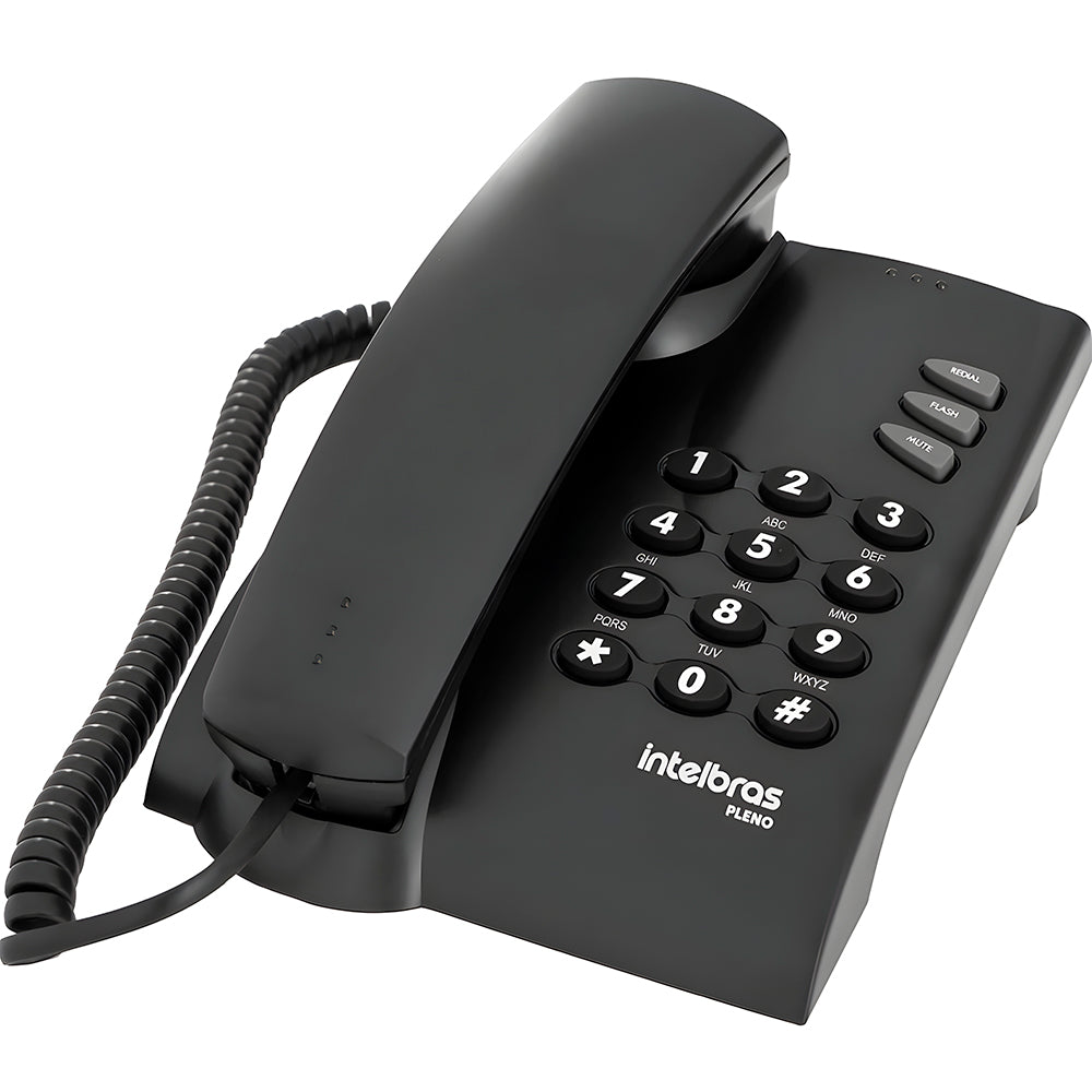 Telefone Intelbras Pleno Alámbrico Com Fio Sem Chave De Bloqueio