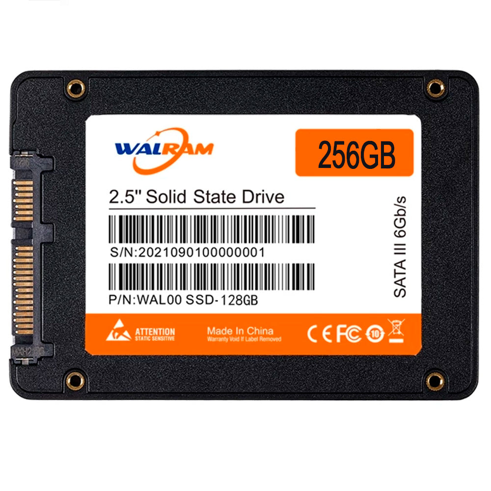 HD SSD Walram 256GB 560Mb/s De Leitura 500Mb/s Escrita 3D Nand