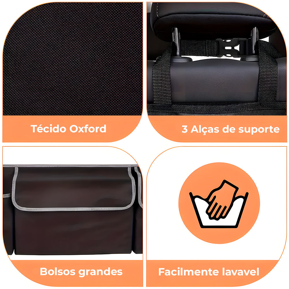 Bolsa Organizadora Veicular, Porta-Malas, Para SUV, Sedan, Hatch, Caminhonete, Preto