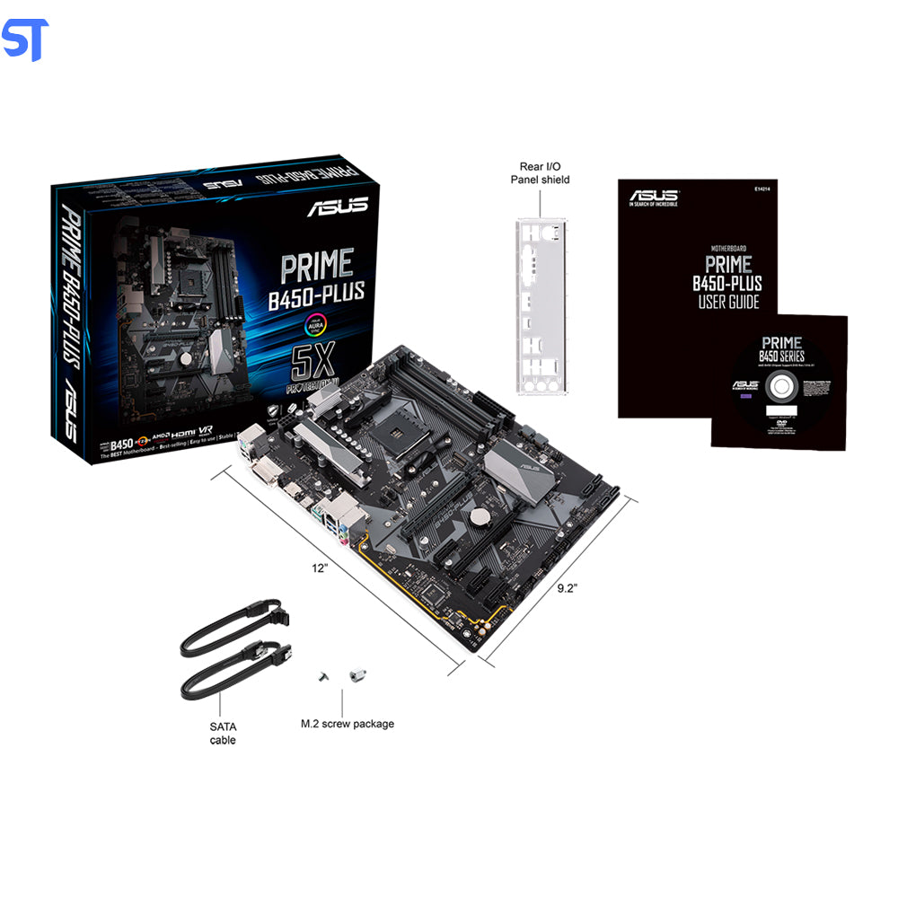 Placa Mae Asus Prime B450-PLUS DDR4 Socket AM4 Chipset AMD B450