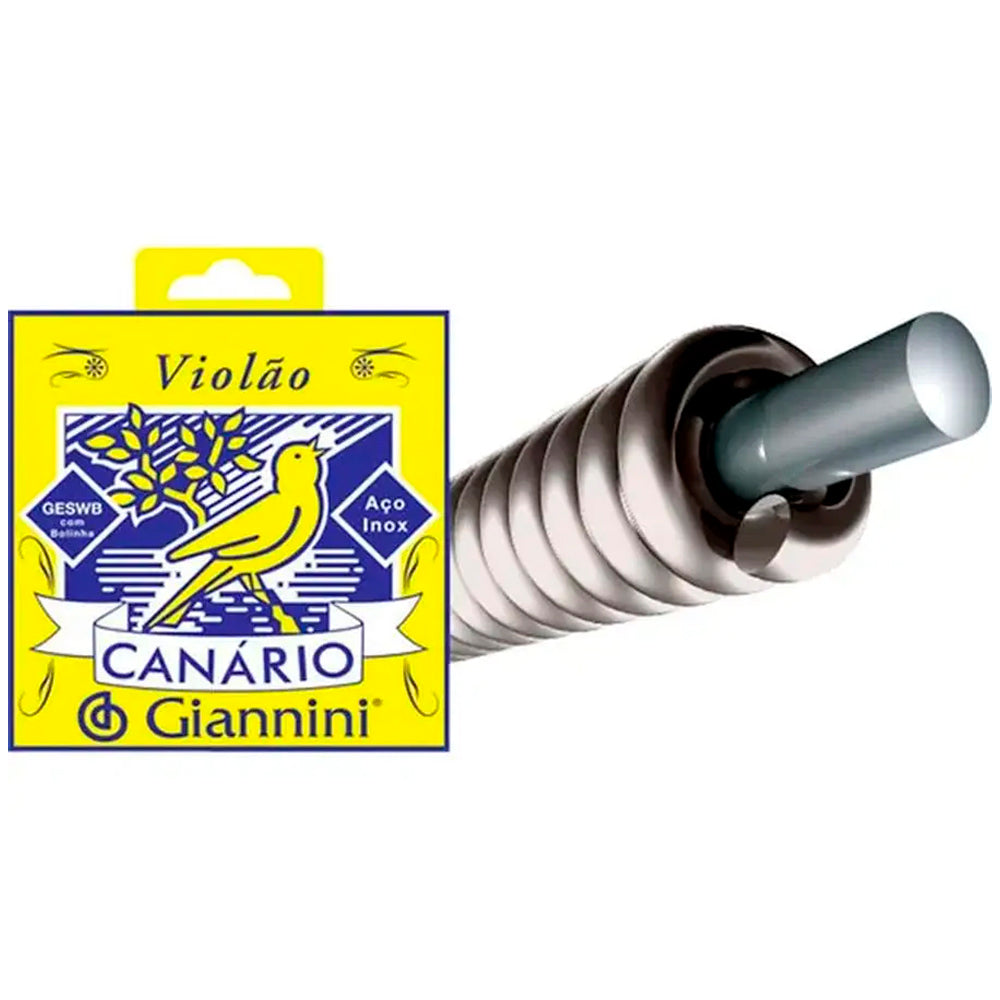 Encordoamento Para Violão Aço Canário 0.11 Com Bolinha GESWB