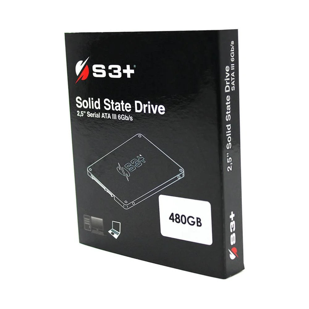 SSD S3 Plus 480GB 2,5" SATA III 6Gb/s S3SSDC480 Leitura 550MB/s Gravação 500MB/s