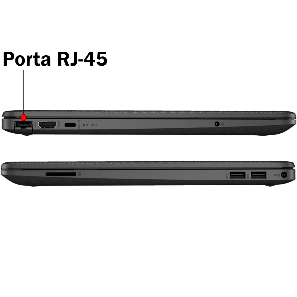 Notebook HP 256R G9, 15.6", Intel® Core™ i3-1315U, 8GB RAM, 256GB SSD NVMe, com Porta RJ45, Windows 11 Home - Preto