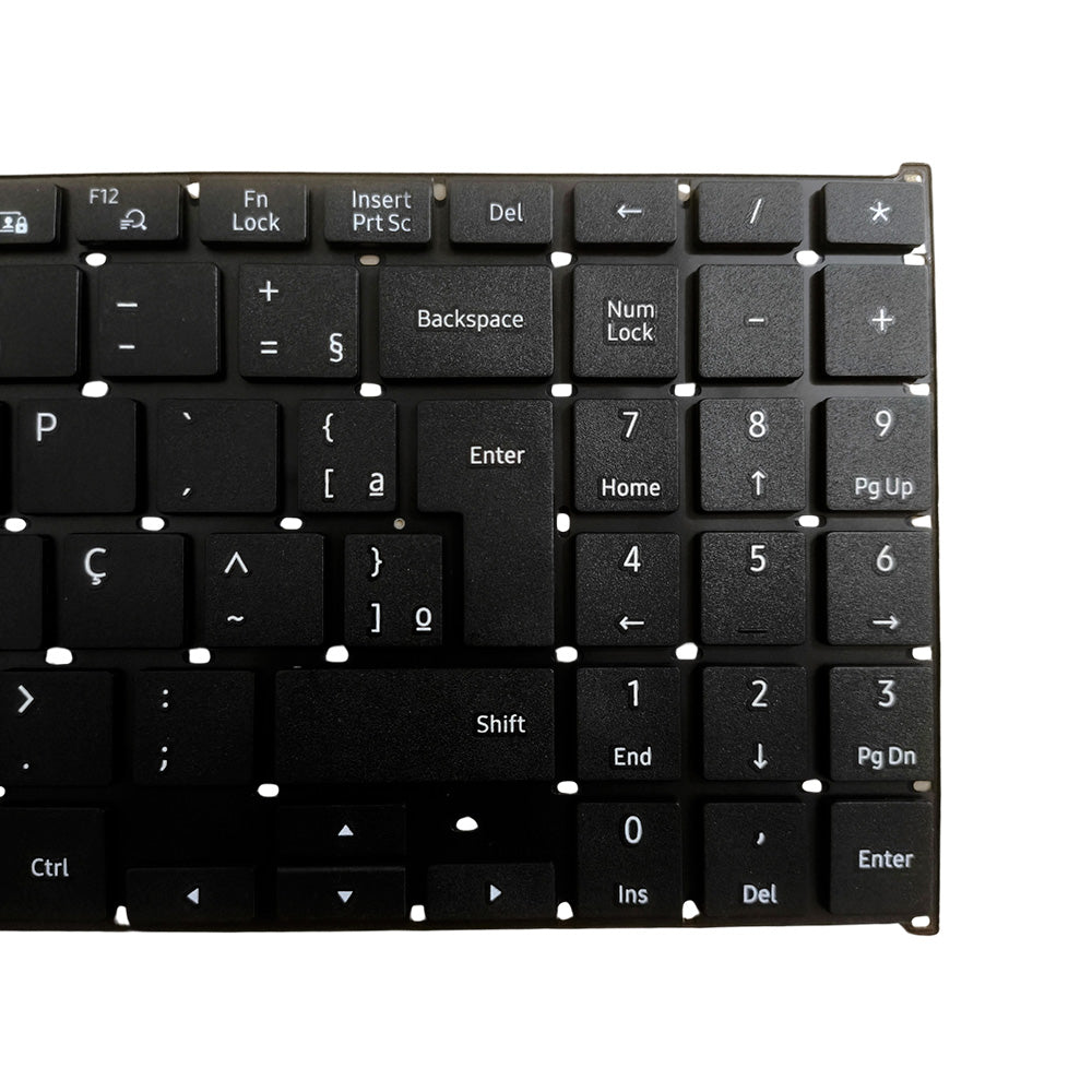 Teclado Notebook Samsung NP550XCJ/XED, Book E30, NP550XCJ-KT1BR, NP550XCJ-KO1BR, Com "Ç", Teclado Numérico, Preto