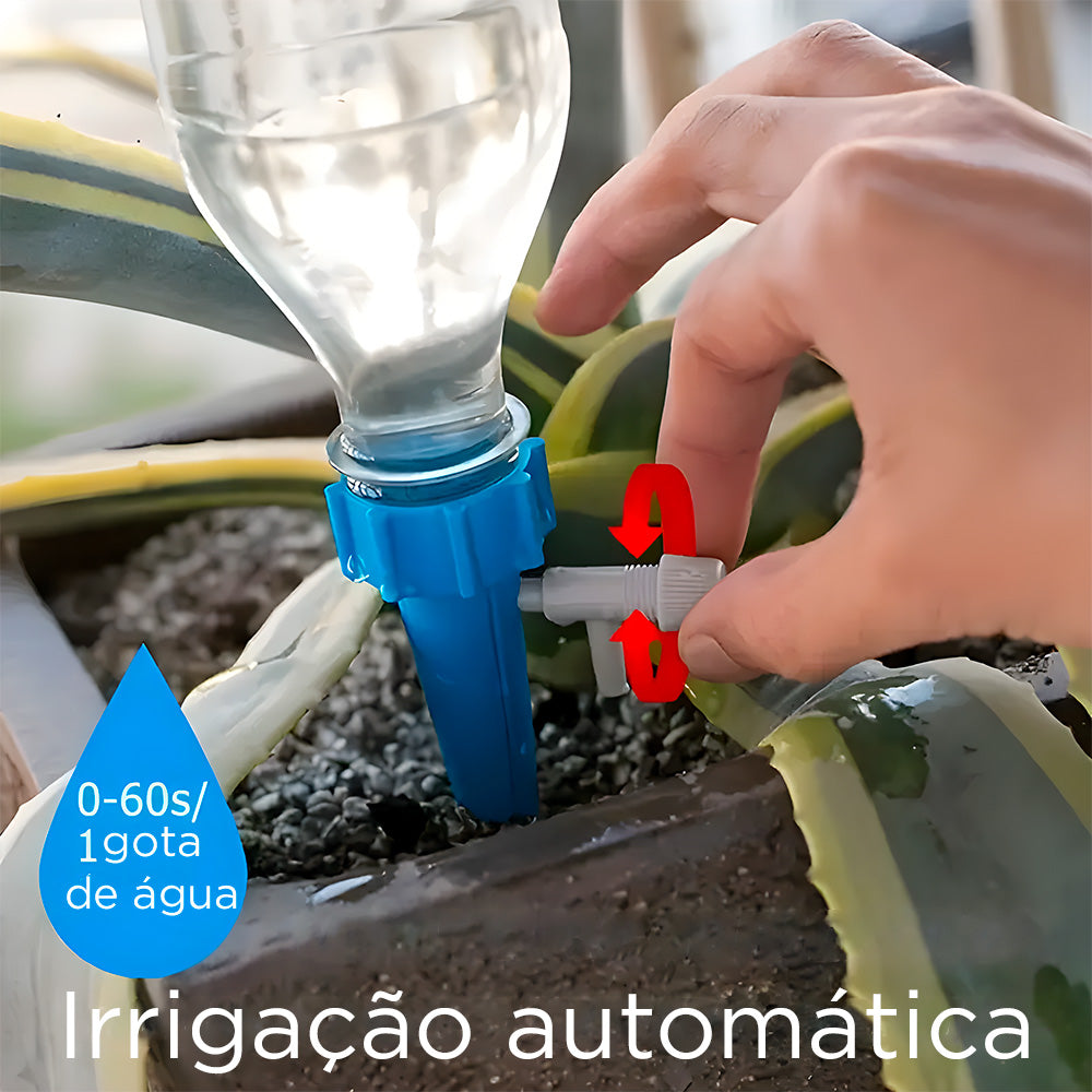Kit Para Irrigação Com 20 Peças de Gotejadores, Válvula Acoplável