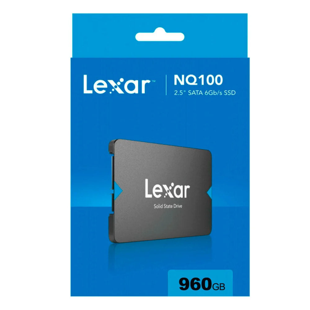 SSD Lexar NQ100 SATA III 960GB 2,5" 6Gb/s Leitura de Até 550Mb/s Gravação de Até 500Mb/s