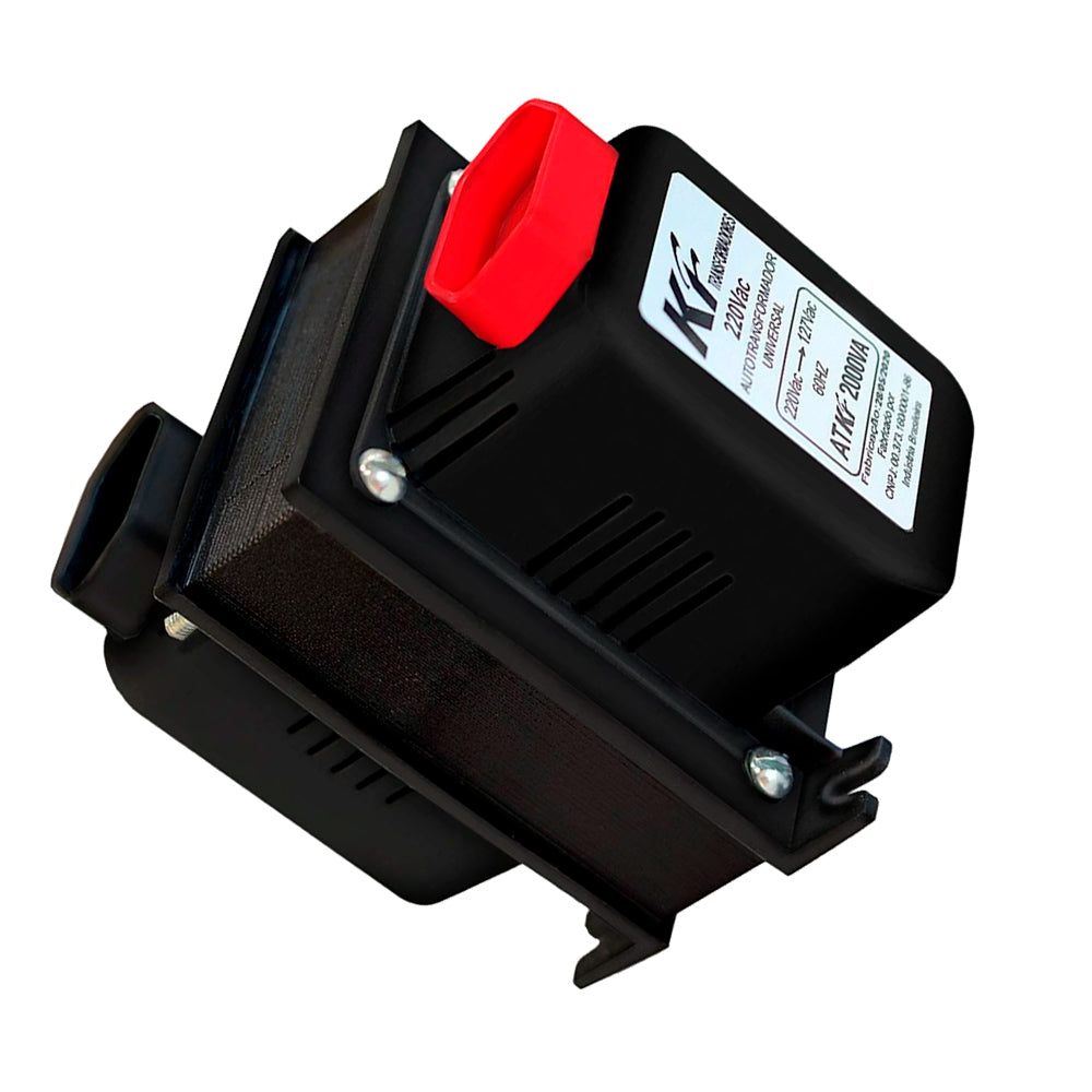 Autotransformador KF Tripolar 2000VA, Slim, Bivolt 110/220V, KF-SLIM-TRF0896, Preto