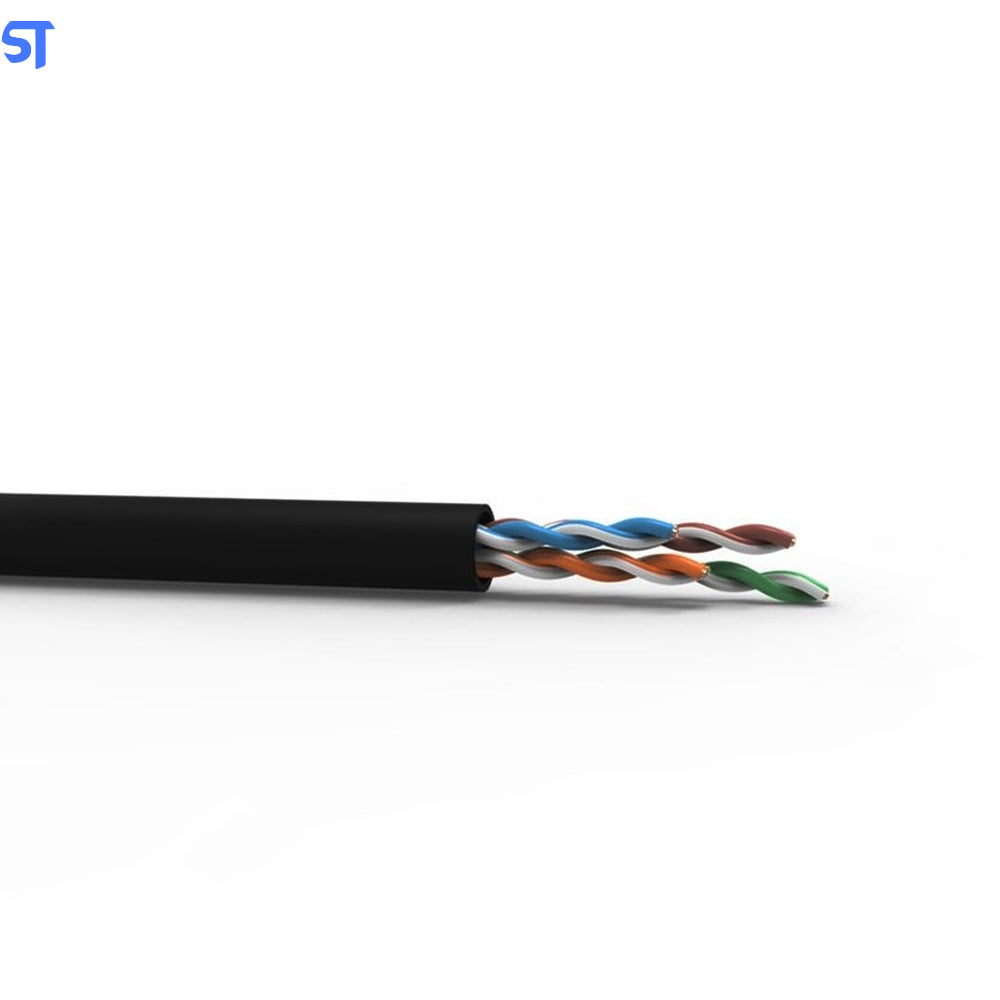 Caixa de Cabo de Rede Cat. 5E 100% Cobre LAN U/UTP 24AWGX4P LAN (305 Metros) Maxx Preto