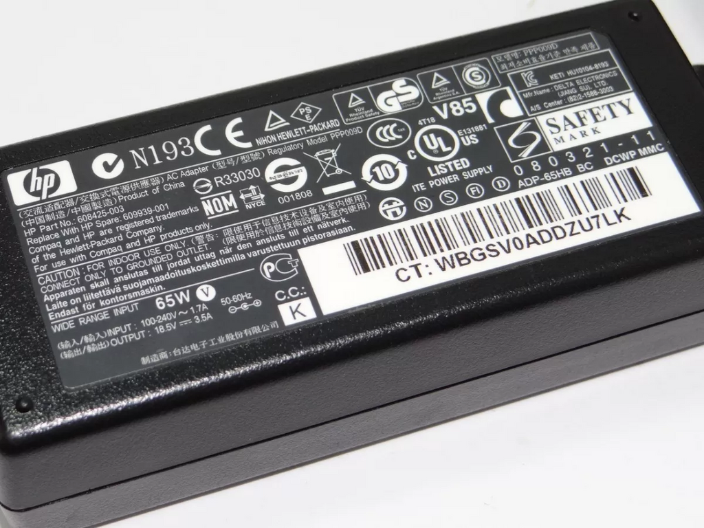 Fonte Notebook Hp 18,5v 3,5a -N17908- Ppp009d-Original - Usd