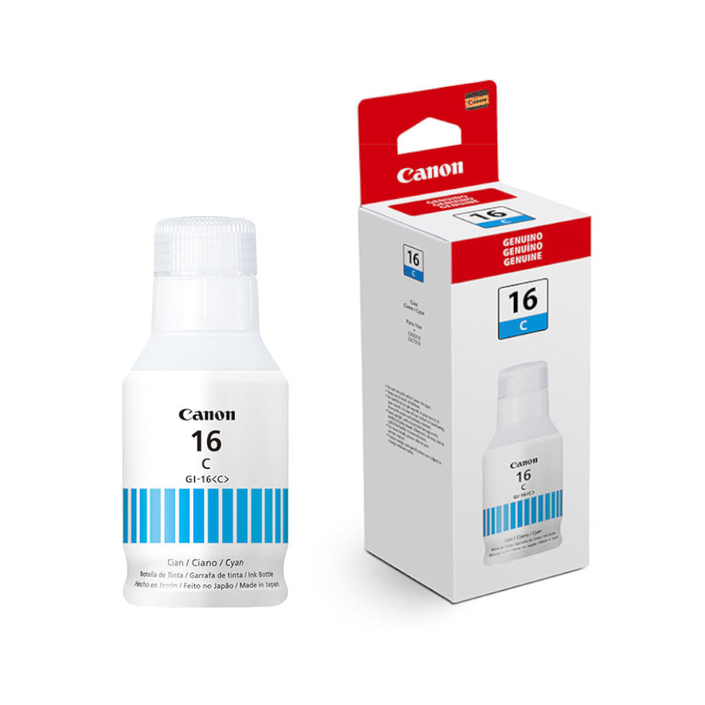 Refil de Tinta Canon GI-16 Ciano Original 135ml para GX5010, GX6010 e GX7010