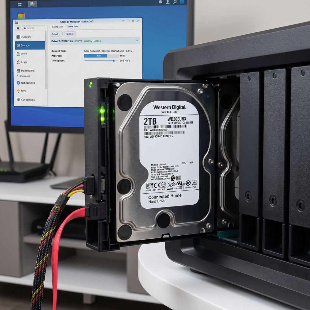 HD 2TB Western Digital SATA 6Gb/s WD20EURX IntelliPower (~5400 RPM) DVR / NVR / CFTV