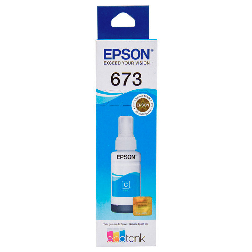 Refil de Tinta Epson 673 Azul T673220 AL Ciano L805 L800 L810 L1800 L850 Original 70ml