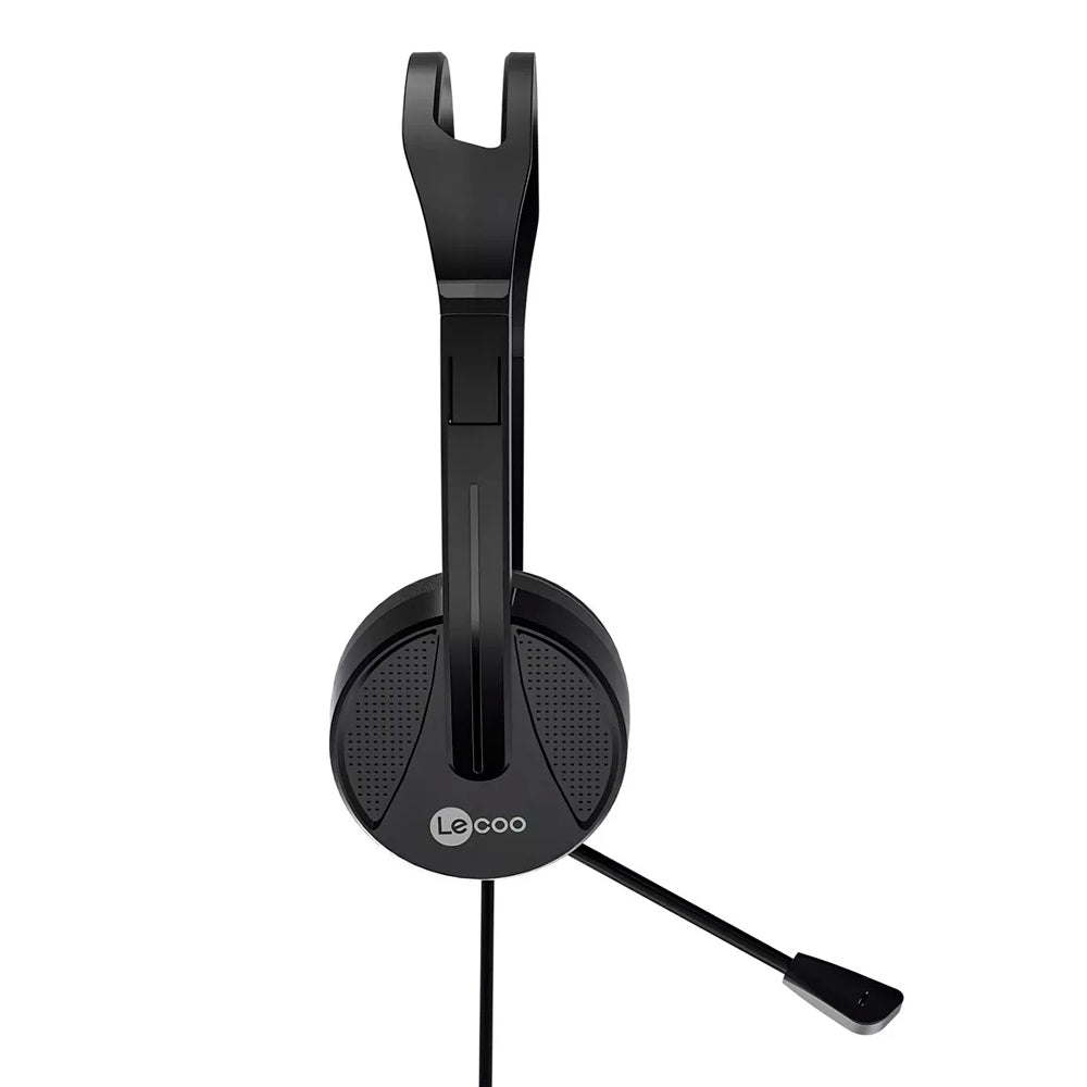 Fone de Ouvido Lenovo Lecoo HT106 3,5mm Com Microfone Ajustável Para Chamadas de Voz, Versão USB