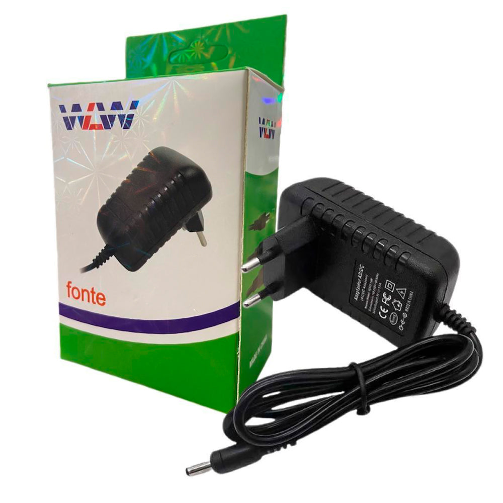 Fonte de Alimentação 12V 1A, Pino 5.5mm x 2.1mm - Modelo: WLW-C12V-5.5-2A, WLW