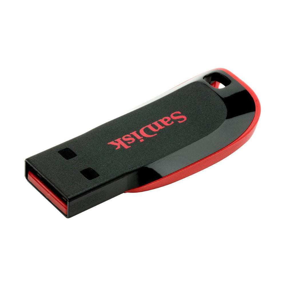 Pendrive SanDisk Cruzer Blade 64GB USB 2.0 Plug & Play Preto Vermelho c/ SecureAccess FAT32 SDCZ50-064G-B35