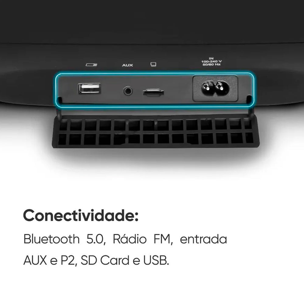 Caixa de Som Bluetooth TWS 800W RMS Goldentec GT Move