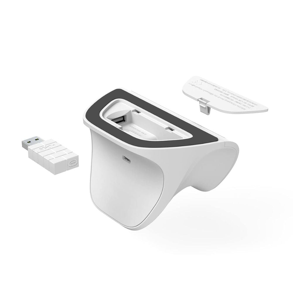 Controle Joystick 8BitDo Ultimate C/ Base Carregamento, USB Bluetooth 2.4G Para Switch/Windows/Steam Deck (Branco)