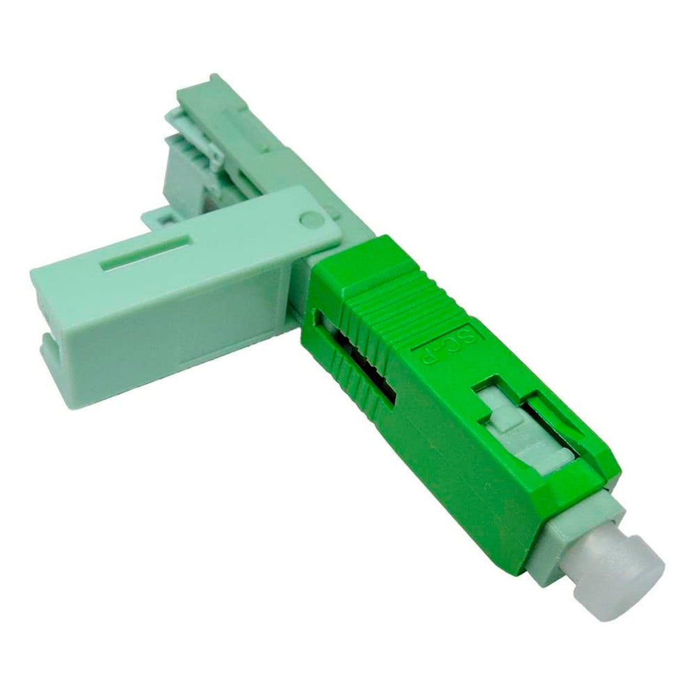 Conector Óptico, Tipo Fast, Com Trava, One Click, SC/APC, Verde