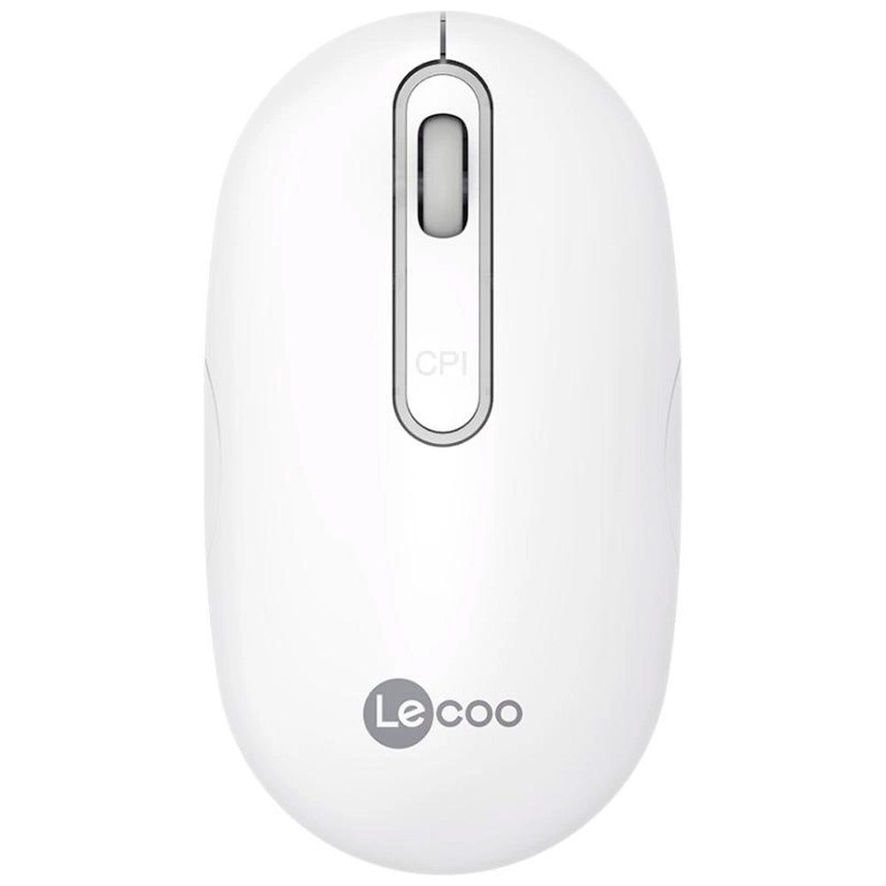 Mouse Sem Fio Recarregável WS207, 1600 DPI, Lecoo - Branco
