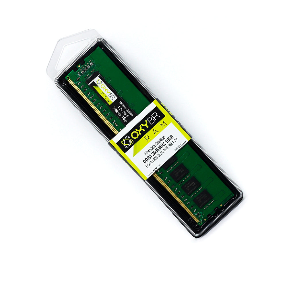 Memória RAM Desktop OXY BR 16GB DDR4 DIMM 2666 MHz 288‑pin 1.2V PC4-21300