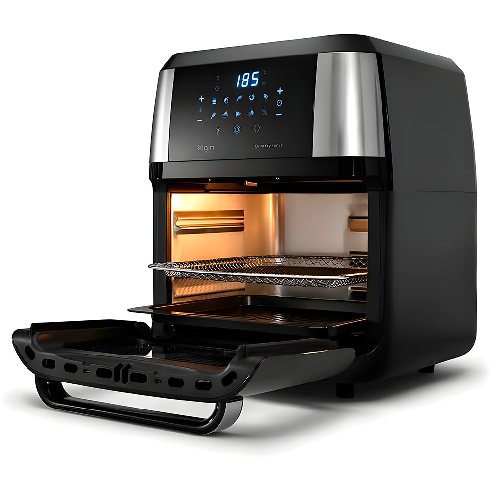 Fritadeira Eletrica Airfryer Elgin Oven Fry 4 Em 1 de 12Litros, 1800W 220V, Assa, Frita Sem Óleo, Desidrata e Reaquece