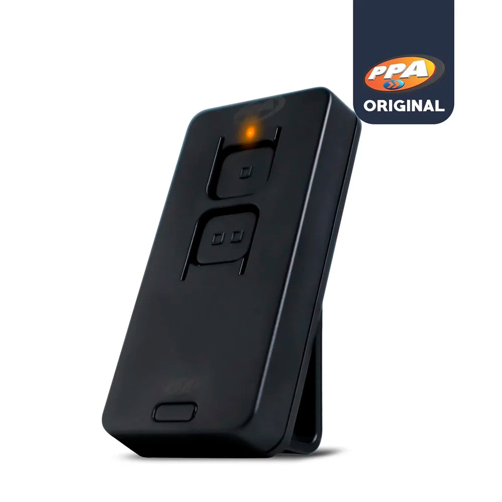Controle Remoto PPA ZAP POP 2B Preto 433,92 MHz, Compatível Motor Garen, Sistema Anti Clonagem, Código Rolante