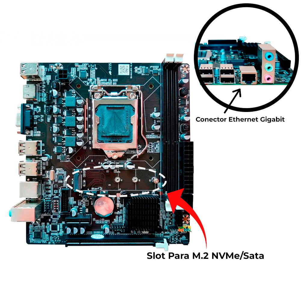 Computador Intel Core i3-2100, 8GB RAM, SSD 128GB, Gabinete MT-33BK, Windows 10