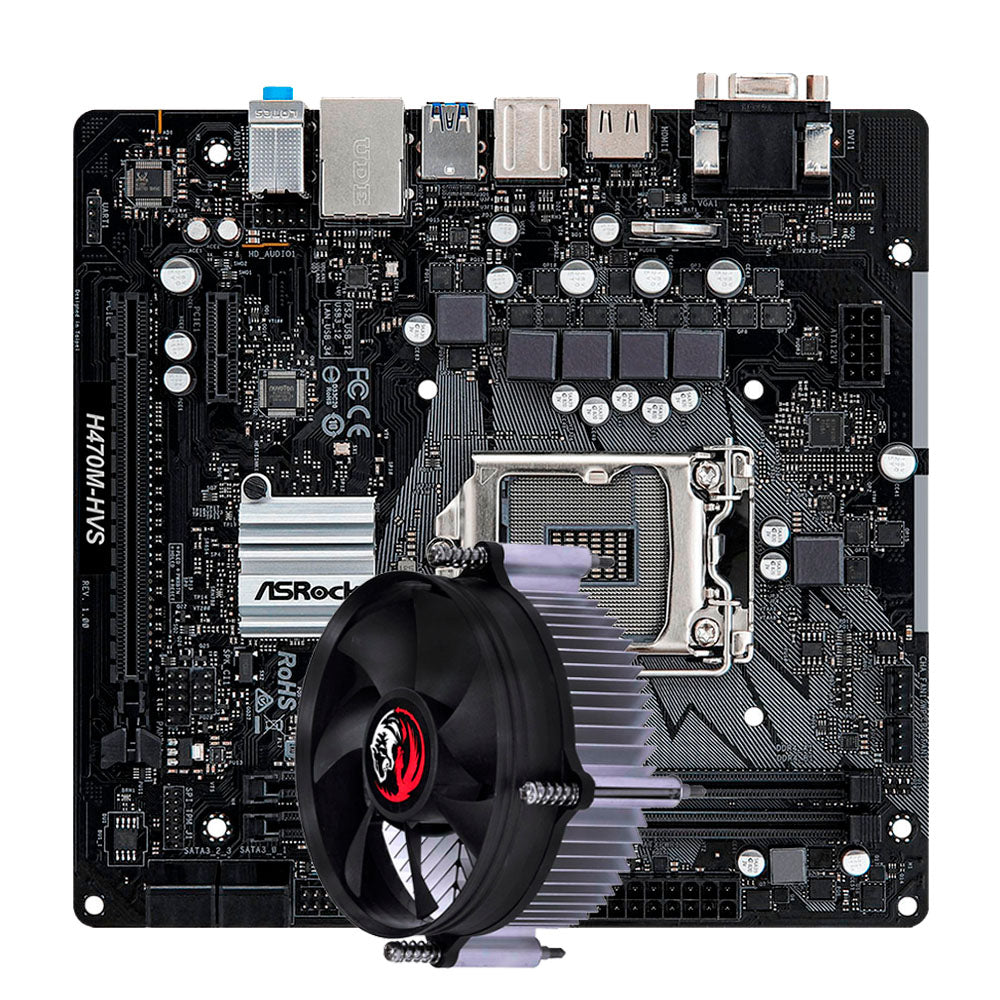 Kit Montagem de Computador, Placa Mãe ASRock LGA 1200, Processador Core i5-10400, Memória 16GB DDR4, Fonte ATX 350