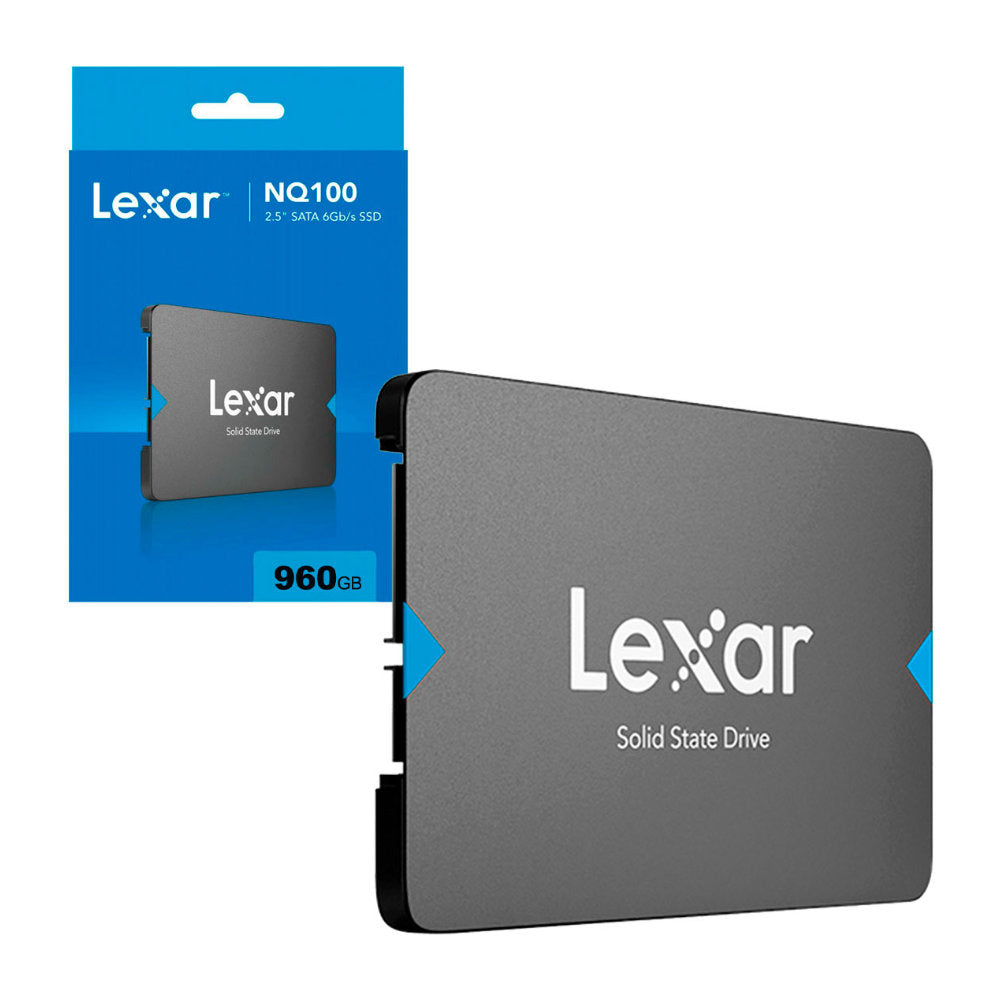 SSD Lexar NQ100 SATA III 960GB 2,5" 6Gb/s Leitura de Até 550Mb/s Gravação de Até 500Mb/s