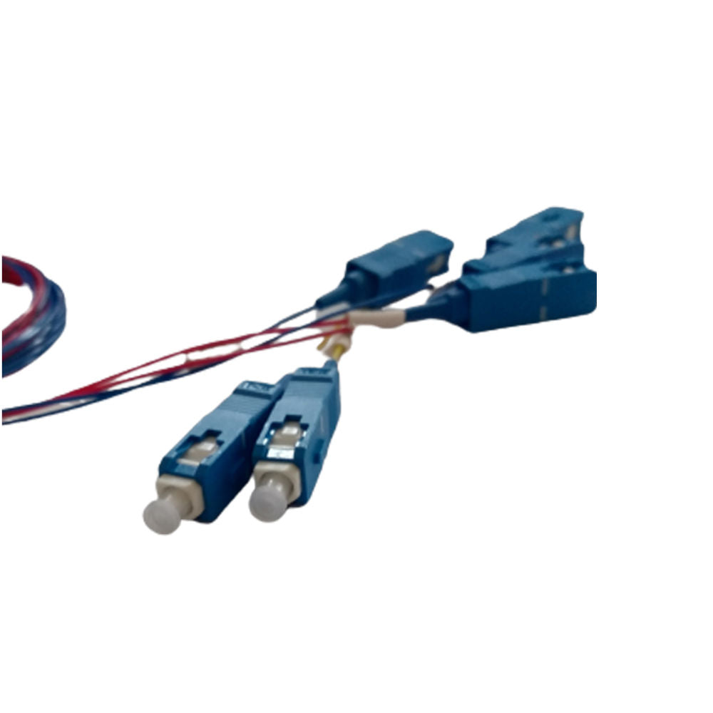 Módulo Splitter Óptico 1x2 FBT 1260-1650nm Fibra G657A1 1,5m SC/APC 50/50 Temperatura -25°C a +75°C