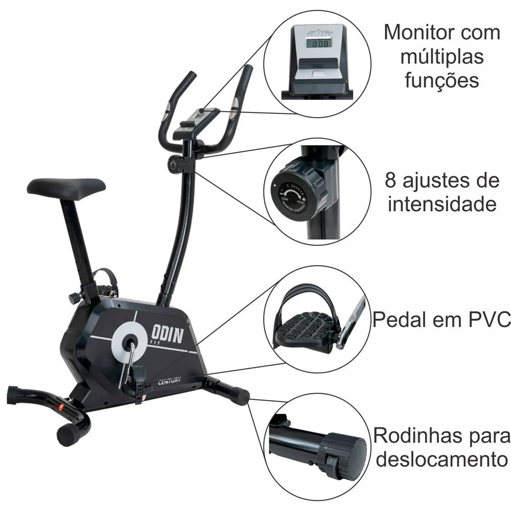 Bicicleta Ergométrica Vertical Magnética Century Odin Fit