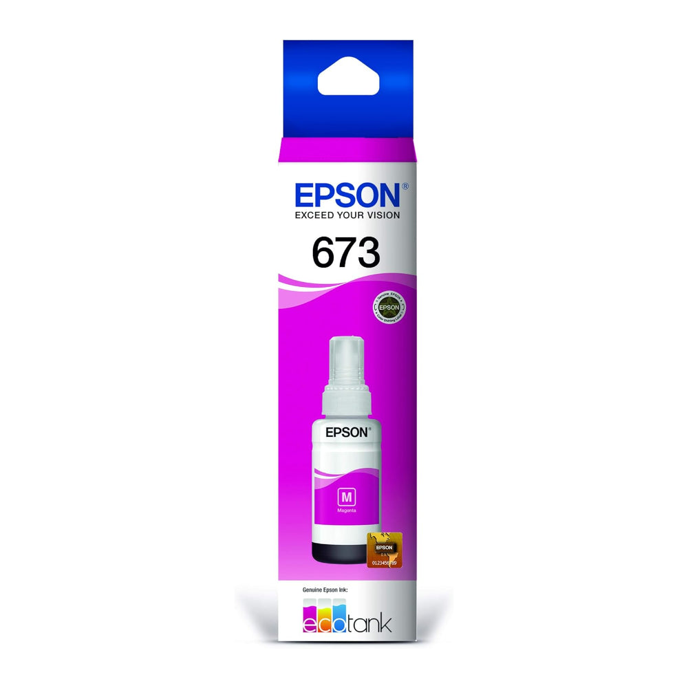 Refil de Tinta Epson 673 Magenta 70ml, Rendimento até 5.400 Páginas, Compatível L800/L805/L810/L850/L1800