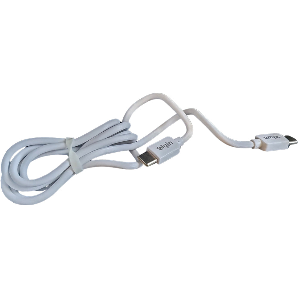 Cabo USB TIPO-C Para TIPO-C, 1 Metro, Branco, Elgin-46RCTIPOCTPC