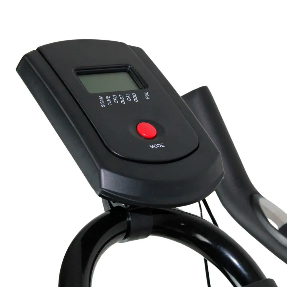 Bicicleta Ergométrica Silenciosa Nakasaki NK7102P Vertical, Modelo Fitneess Spinning Profissional 120kg - Preto