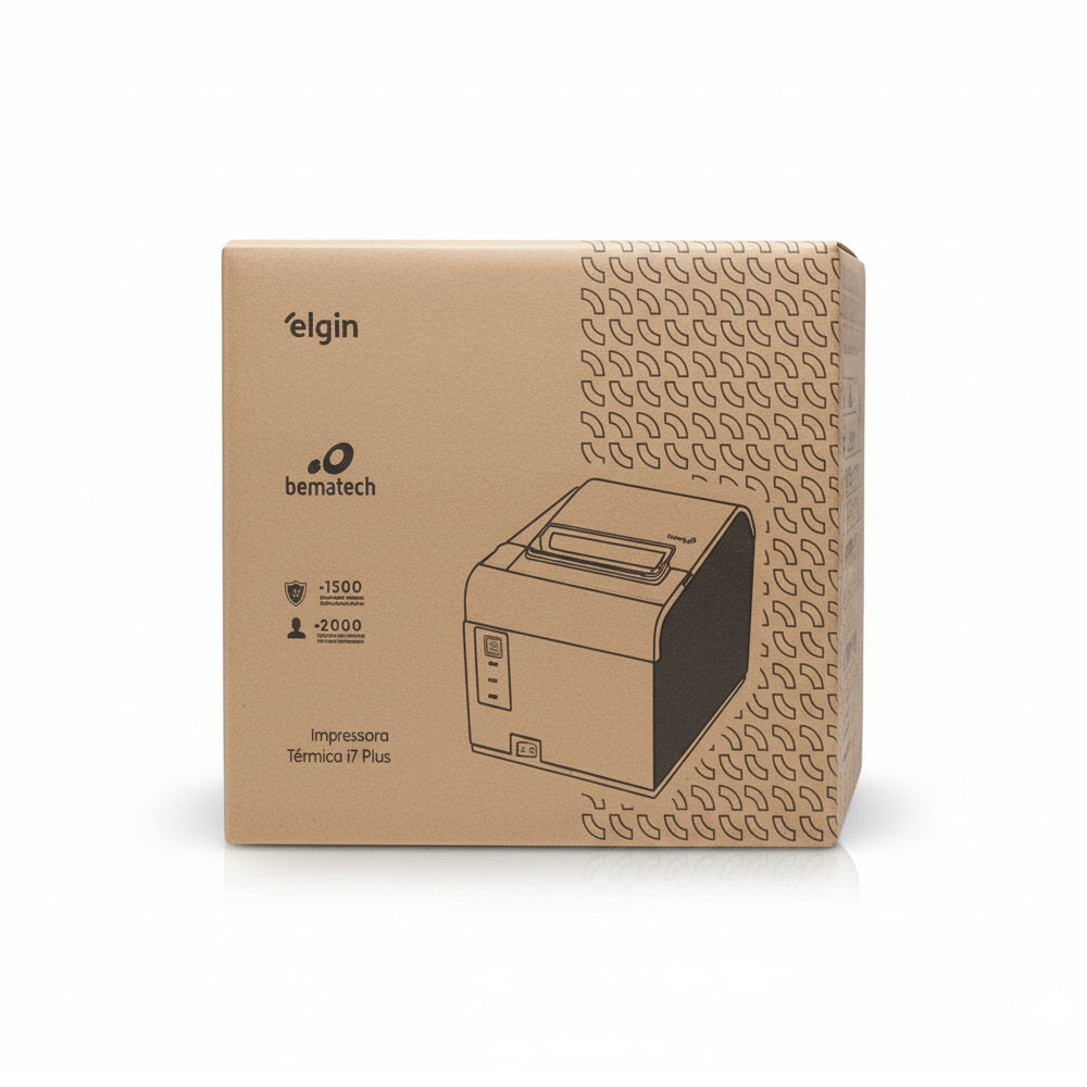 Impressora Térmica Elgin I7 Plus Não Fiscal Guilhotina USB/Ethernet, 200mm/s - 46I7PUECKD00