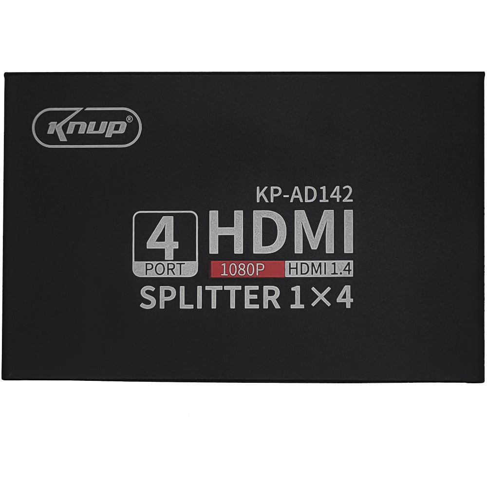 Switch HDMI Splitter Distribuidor Divisor 1 Entrada Para 4 Portas Saída HDMi 3D Full HD 1080P 1.4 - KP-AD142