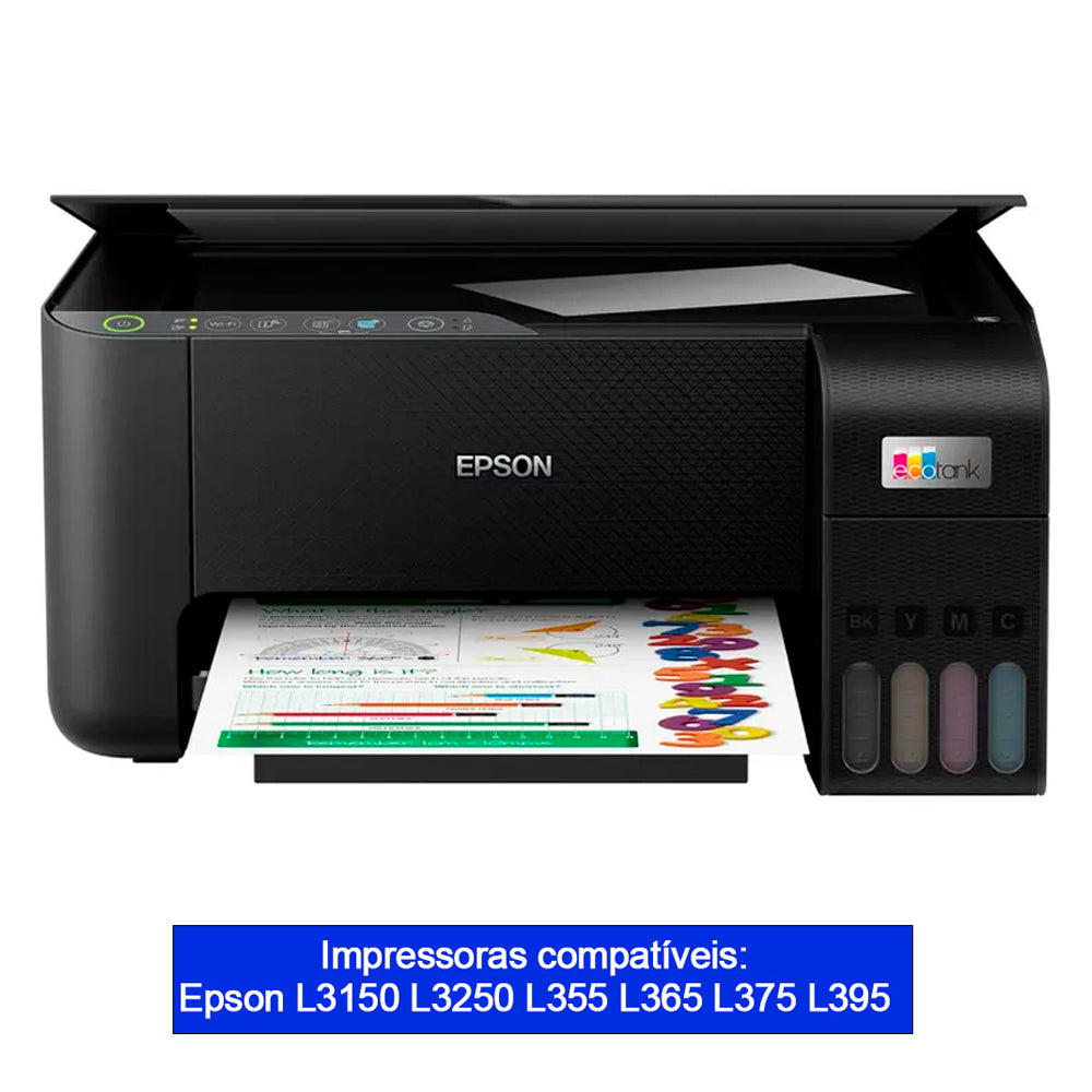 Litro de Tinta Kora Epson Universal Corante Ciano, CY, Compativel Com Epson L3150 L3250 L355 L365 L375 L395