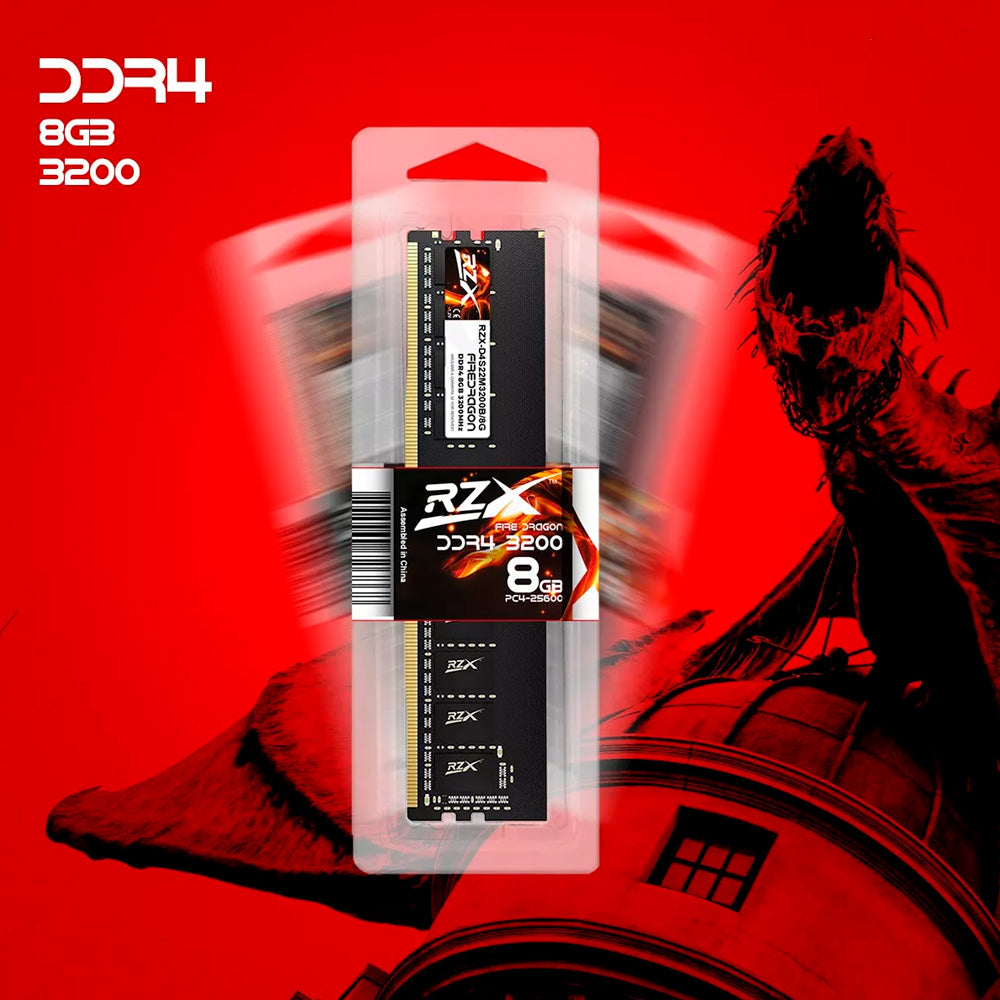 Memória RAM Desktop 8GB 3200MHz DDR4 FireDragon - RZX